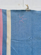 Load image into Gallery viewer, Vintage Wool Blanket {blue/pink}